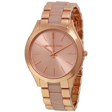 Michael Kors Women's Slim Runway Rose Gold Dial Watch